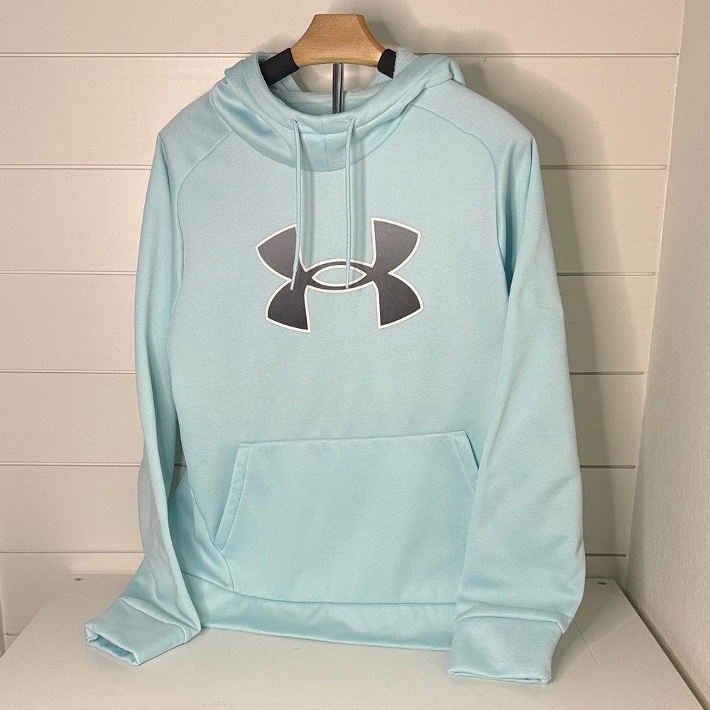 Under Armour Women’s Light Blue Hoodie with Gray Logo